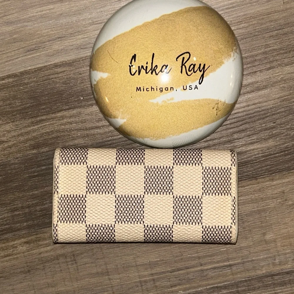 Louis Vuitton Damier Azur 4 Ring Key Holder‎